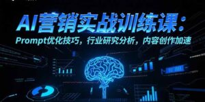 AI营销实战训练课:Prompt优化技巧,行业研究分析,内容创作加速-联创在线