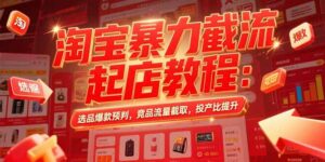 淘宝暴力截流起店教程:选品爆款预判,竞品流量截取,投产比提升-联创在线