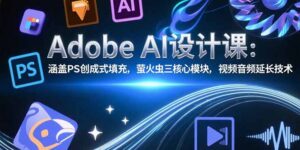 Adobe AI设计课:涵盖PS创成式填充,萤火虫三核心模块,视频音频延长技术-联创在线