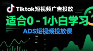 Tiktok短视频广告投放,适合0-1小白学习ADS短视频投放课-联创在线