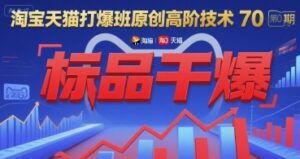 淘宝天猫打爆班原创高阶技术第70期：标品干爆-联创在线