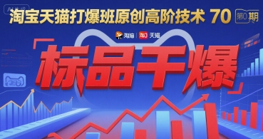 淘宝天猫打爆班原创高阶技术第70期：标品干爆-联创在线