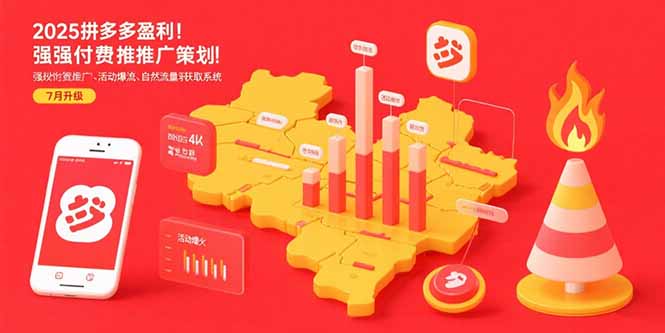2025拼多多盈利地图：强付费推广策略/活动爆流/自然流量获取系统(7月更新-联创在线