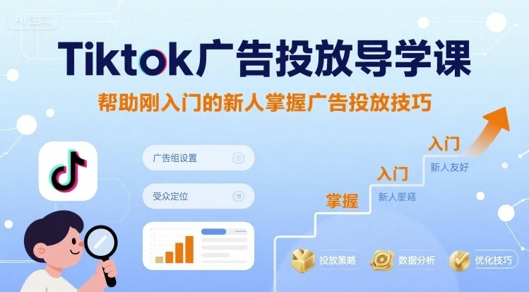 【精】Tiktok广告投放导学课，帮助刚入门的新人掌握广告投放技巧-联创在线
