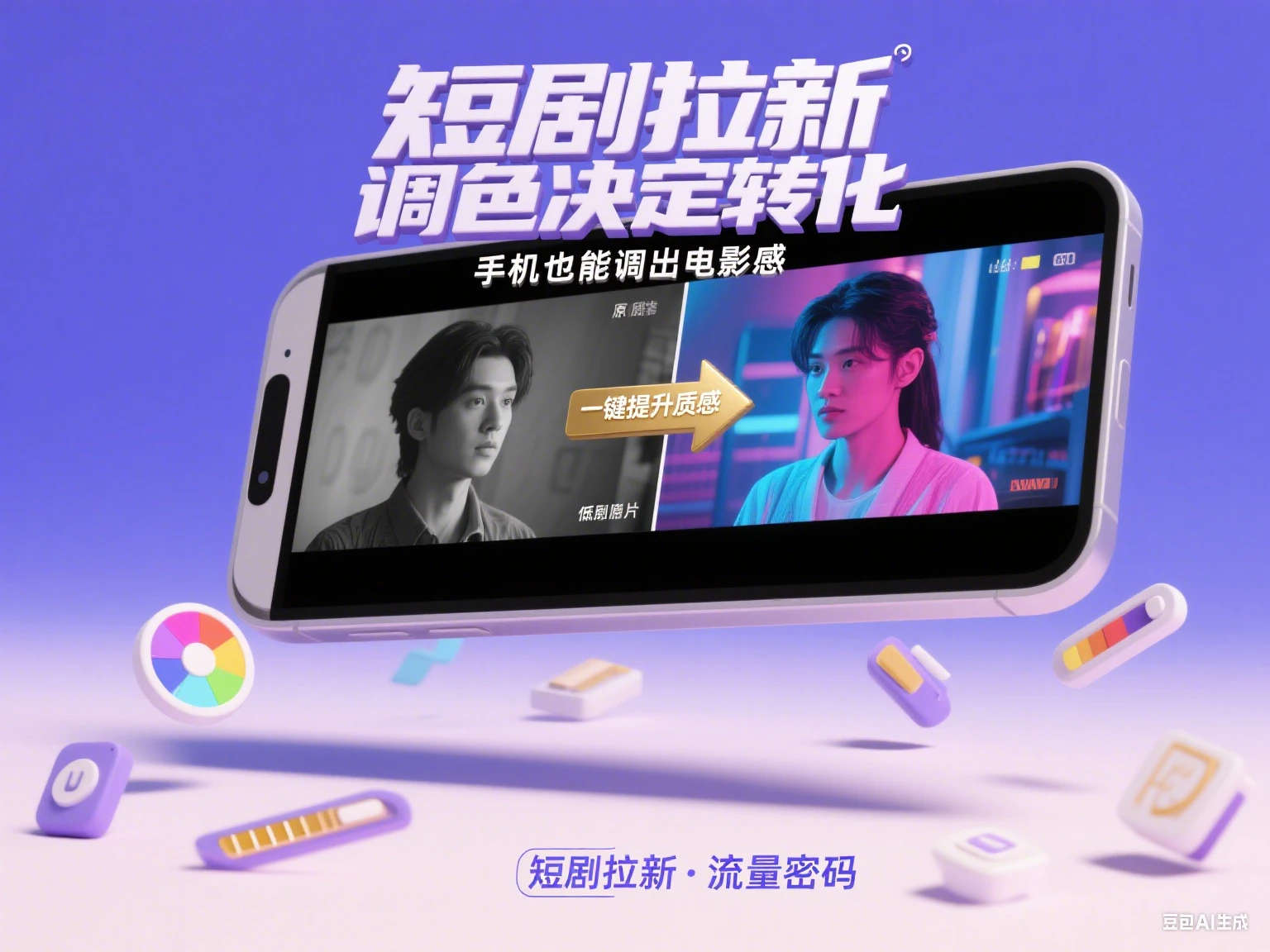 短剧拉新 视频调色实操课-联创在线