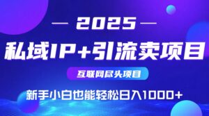 2025网创尽头项目，私域IP+引流，新手小白也能在家日入1000+-联创在线