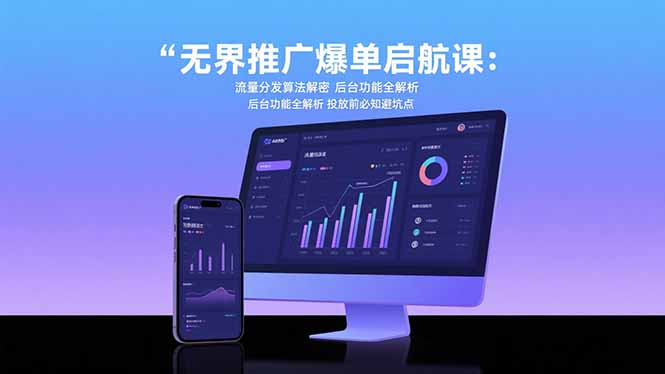 无界推广爆单启航课：流量分发算法解密 后台功能全解析 投放前必知避坑点-联创在线