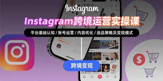 Instagram跨境运营实战：平台认知/账号运营/内容优化/选品策略及变现模式-联创在线
