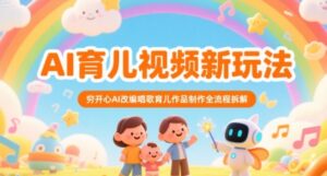 AI育儿视频新玩法，穷开心AI改编唱歌育儿作品制作全流程拆解-联创在线