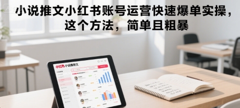 小说推文小红书账号运营快速爆单实操，这个方法，简单且粗暴-联创在线