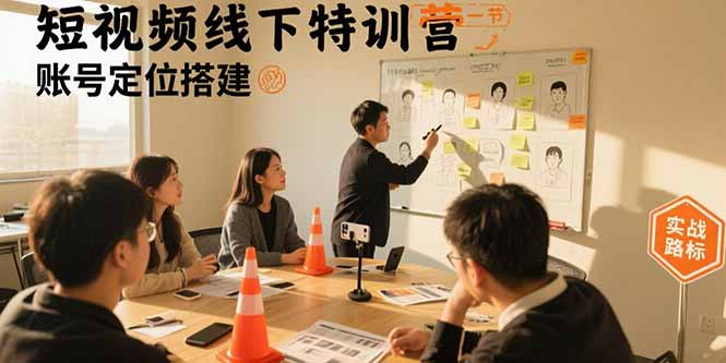 短视频线下特训营：账号定位搭建/口播号拍摄剪辑/直播间流量入口/变现实战-联创在线