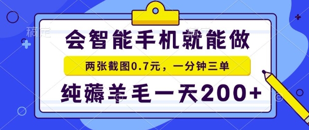 2025年零撸手机项目，二十秒一单，纯薅羊毛，一天200+做就有【揭秘】-联创在线