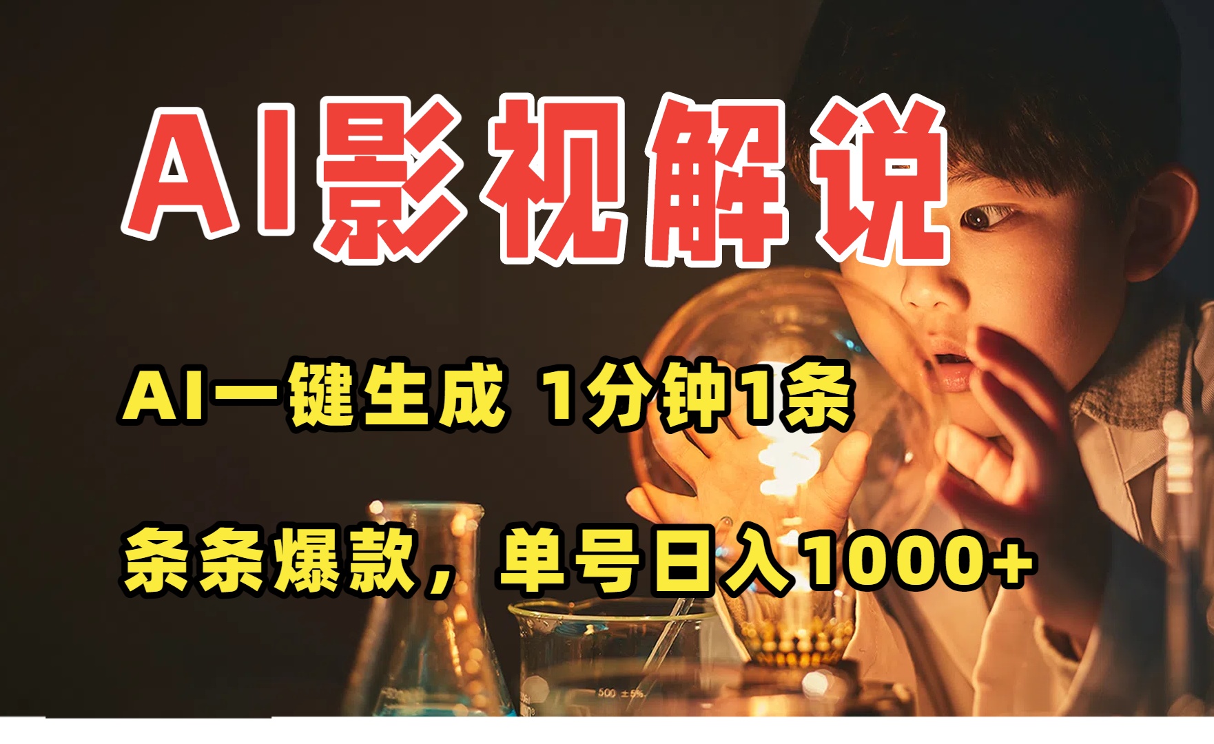 AI一键生成影视解说视频，无需剪辑1分钟1条，条条爆款，多平台变现日入…-联创在线