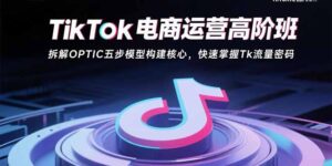 TikTok电商运营高阶班：拆解OPTIC五步模型构建核心，快速掌握Tk流量密码-联创在线