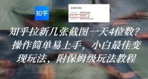 知乎拉新几张截图一天4位数？操作简单易上手，小白最佳变现玩法，附保姆级玩法教程-联创在线