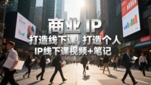 商业IP打造线下课，打造个人 IP线下课视频+笔记-联创在线