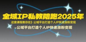 全域IP私教陪跑2025年,这套课程教你在公域平台打造个人IP快速涨粉变现-联创在线