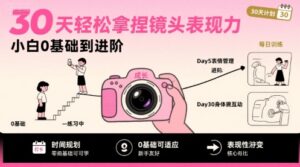 30天轻松拿捏镜头表现力，小白0基础到进阶-联创在线