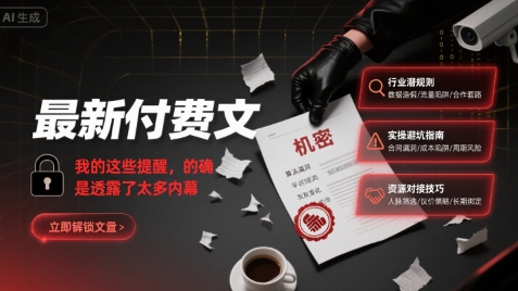 最新付费文：我的这些提醒，的确是透露了太多内幕-联创在线