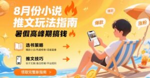 8月份小说推文玩法指南，暑假高峰期搞钱-联创在线