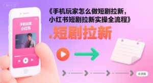 手机玩家怎么做短剧拉新，小红书短剧拉新实操全流程-联创在线