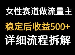 女性励志赛道做流量主 客单价高，稳定后每日5张-联创在线