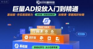 巨量AD投放入门到精通,基础版+进阶版+加餐课-联创在线