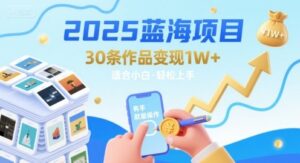 2025蓝海项目30条作品 变现1w+ 有手就能操作适合小白做-联创在线