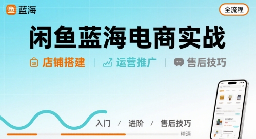 闲鱼蓝海电商实战，店铺搭建运营售后全流程-联创在线