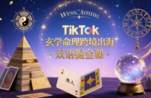 TikTok玄学命理跨境出海双语掘金课，手把手教你用命理知识精准直击海外用户痛点-联创在线