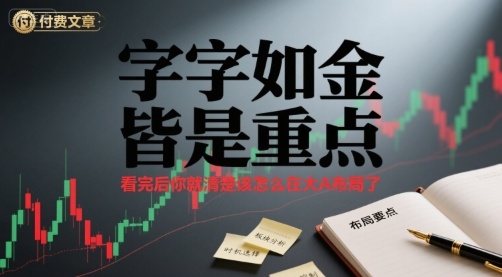 付费文章：字字如金 皆是重点， 看完后 你就清楚该怎么在大A布局了-联创在线