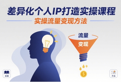 差异化个人IP打造实操课程，实操流量变现方法-联创在线