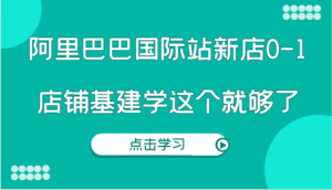阿里巴巴国际站新店0-1，个人实践实操录制从0-1基建，店铺基建学这个就够了-联创在线
