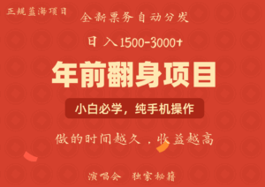 年前可以翻身的项目，日入2000+ 主打长久稳定，利润空间非常的大-联创在线