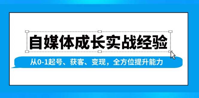 自媒体成长实战经验,从0-1起号、获客、变现,全方位提升能力-联创在线