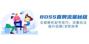 BOSS直聘流量秘籍,全面解析起号技巧、流量玩法,提升招聘/求职效率-联创在线