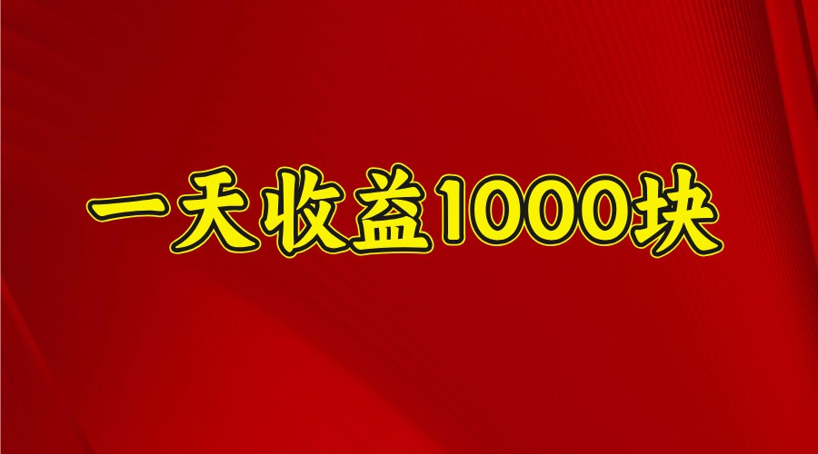 一天收益1000块，2025全网首发-联创在线