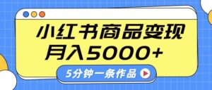 小红书字幕作品玩法，商单变现月入5000+，5分钟一条作品-联创在线