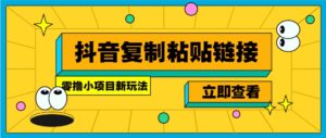 零撸小项目，新玩法，抖音复制链接0.07一条，20秒一条，无限制。-联创在线