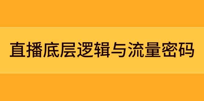 直播底层逻辑与流量密码：定位模型+案例拆解，急速流承接与数据优化全攻略-联创在线
