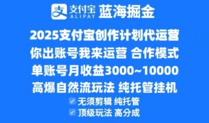 2025支付宝创作分成计划代运营，高爆自然流玩法，纯挂机高分成，合作共赢模式！-联创在线