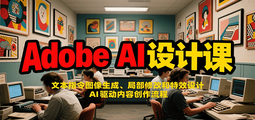 Adobe AI设计课：文本指令图像生成、局部修改和特效设计，AI驱动内容创作流程-联创在线