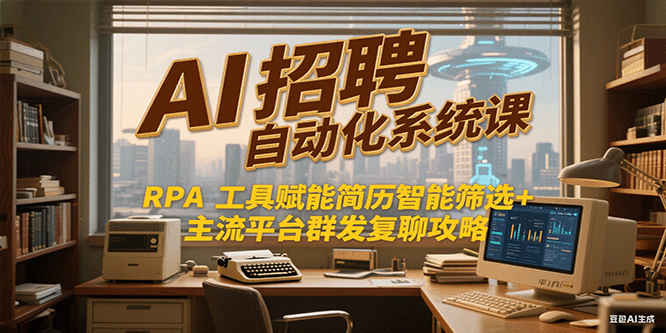 AI招聘自动化系统课,RPA工具赋能简历智能筛选+主流平台群发复聊全攻略-联创在线