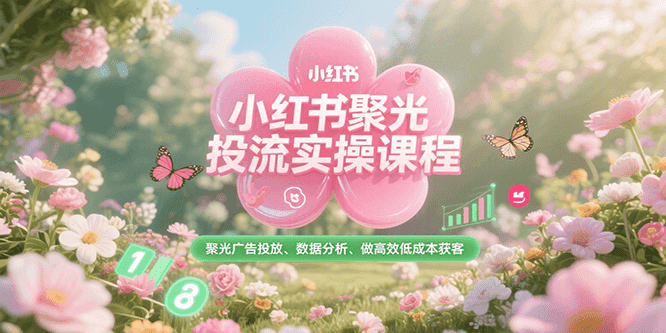 小红书聚光投流实操课程,聚光广告投放、数据分析、做高效低成本获客-联创在线