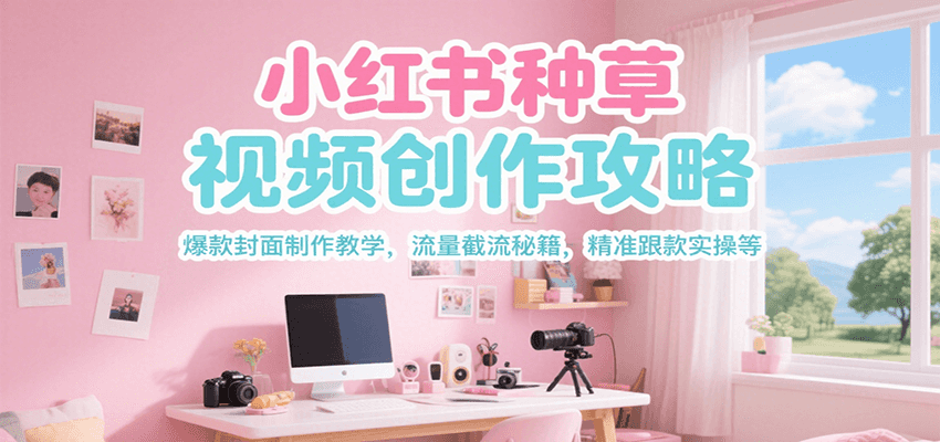 小红书种草视频创作攻略，爆款封面制作教学 ，流量截流秘籍 ，精准跟款实操等-联创在线