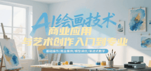AI绘画技术商业应用与艺术创作入门到专业,基础操作/商业案例/模型调优/渐进式教学-联创在线