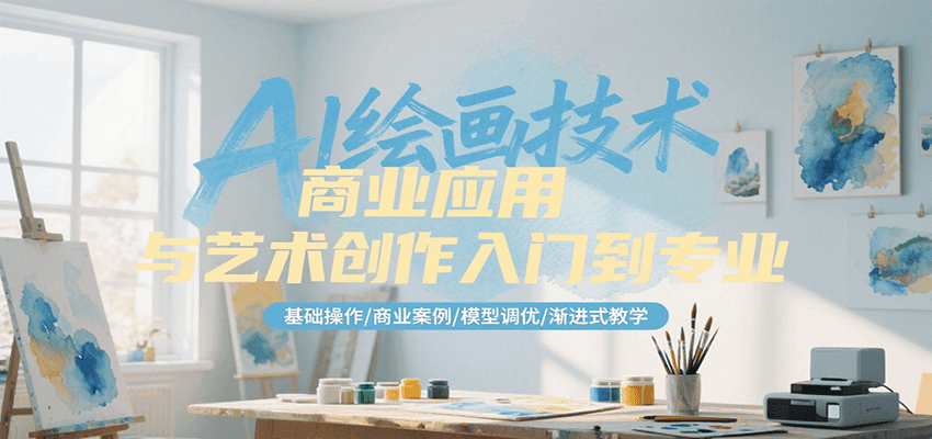 AI绘画技术商业应用与艺术创作入门到专业,基础操作/商业案例/模型调优/渐进式教学-联创在线