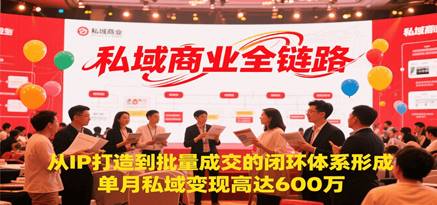 私域商业全链路,从IP打造到批量成交的闭环体系形成,单月私域变现600万-联创在线