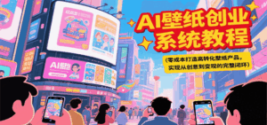 AI壁纸创业系统教程，零成本打造高转化壁纸产品，实现从创意到变现的完整闭环-联创在线