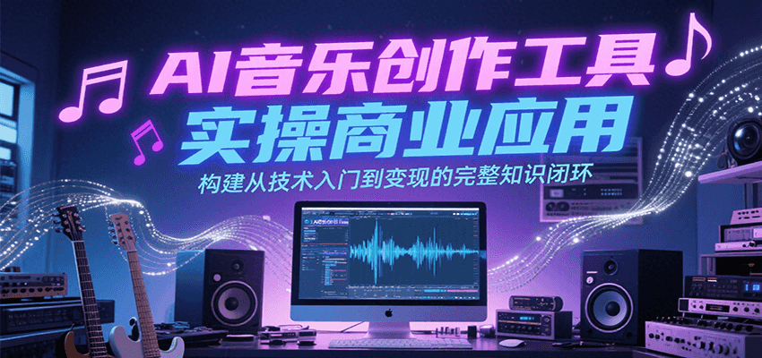 AI音乐创作工具实操商业应用，构建从技术入门到变现的完整知识闭环-联创在线